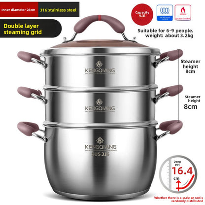 Thickened multi-layer steamer