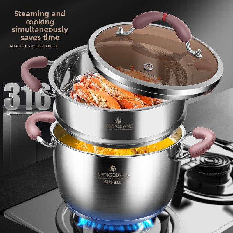 Thickened multi-layer steamer