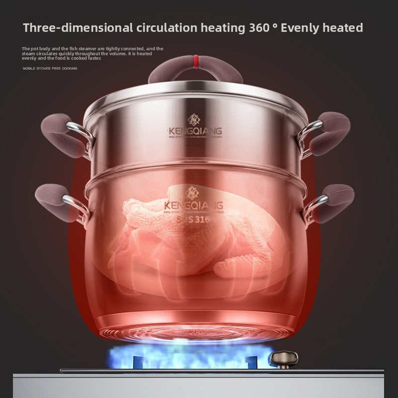 Thickened multi-layer steamer