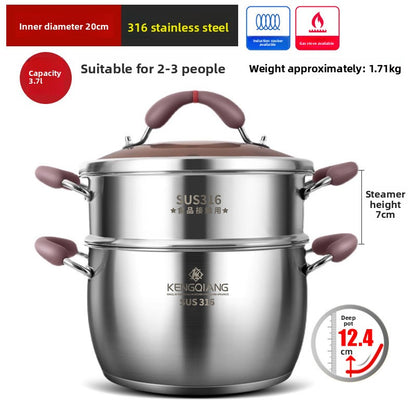 Thickened multi-layer steamer