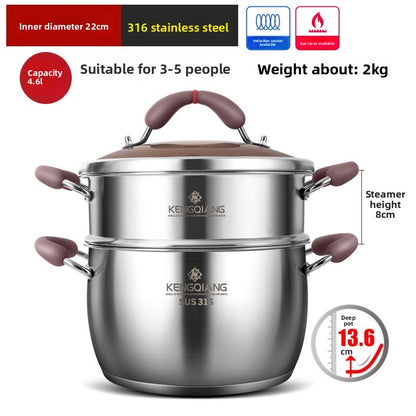 Thickened multi-layer steamer