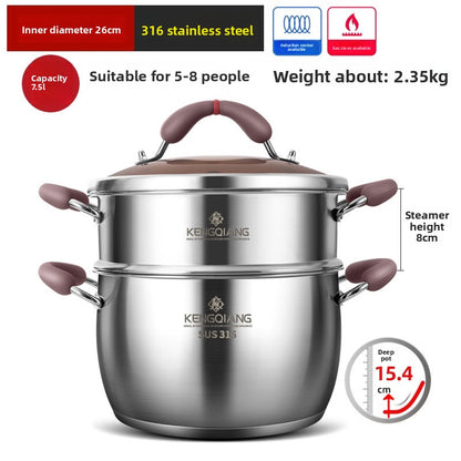 Thickened multi-layer steamer