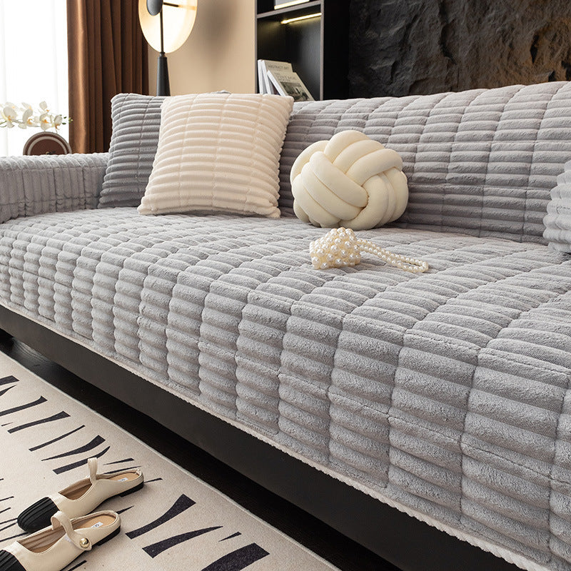 Thickened non-slip plush sofa cushion