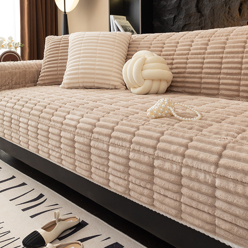 Thickened non-slip plush sofa cushion