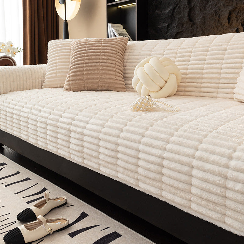 Thickened non-slip plush sofa cushion