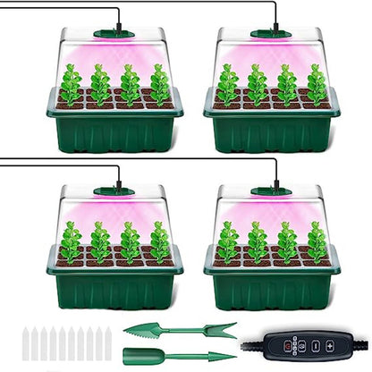Thickened Plastic Seedling Pots with LED Grow Lights