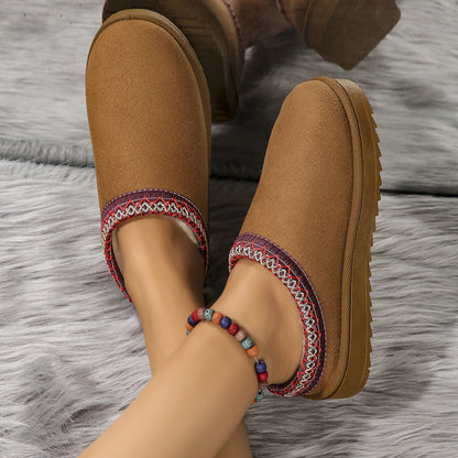 Thickened plush slippers