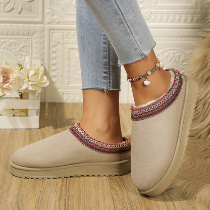 Thickened plush slippers