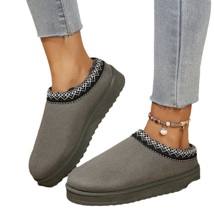 Thickened plush slippers