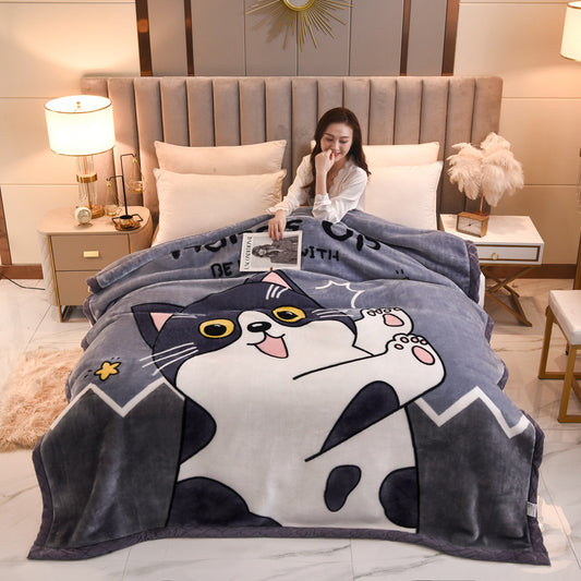Thickened Raschel blanket