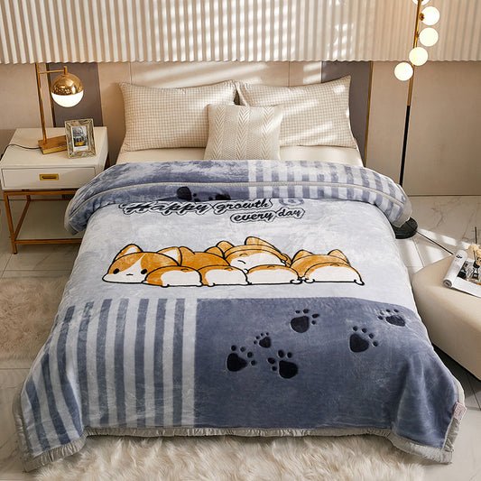 Thickened Raschel blanket