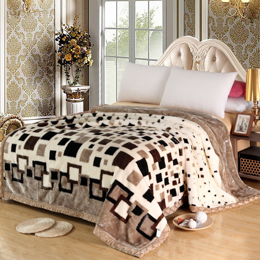 Thickened Raschel blanket