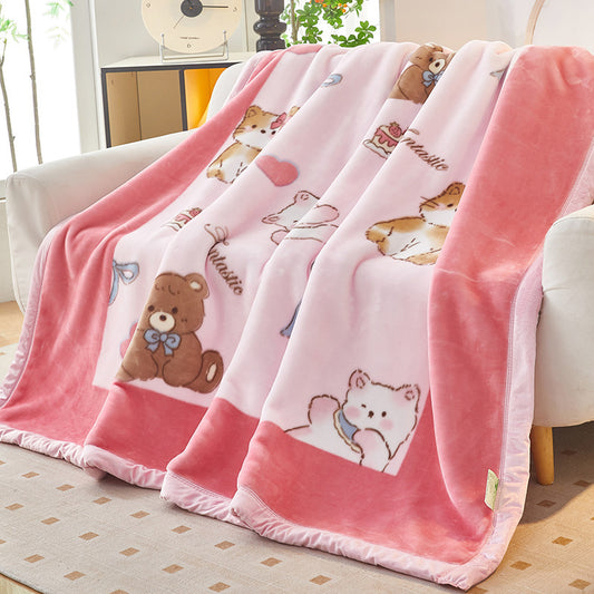 Thickened Raschel blanket