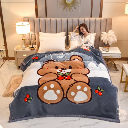 Thickened Raschel blanket