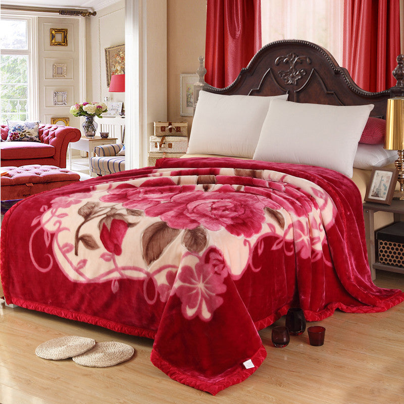 Thickened Raschel blanket