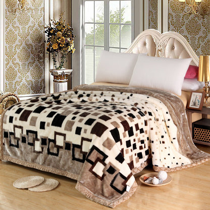 Thickened Raschel blanket