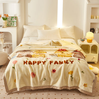 Thickened Raschel blanket
