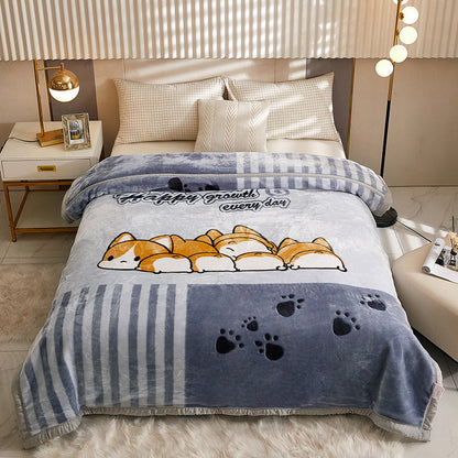 Thickened Raschel blanket