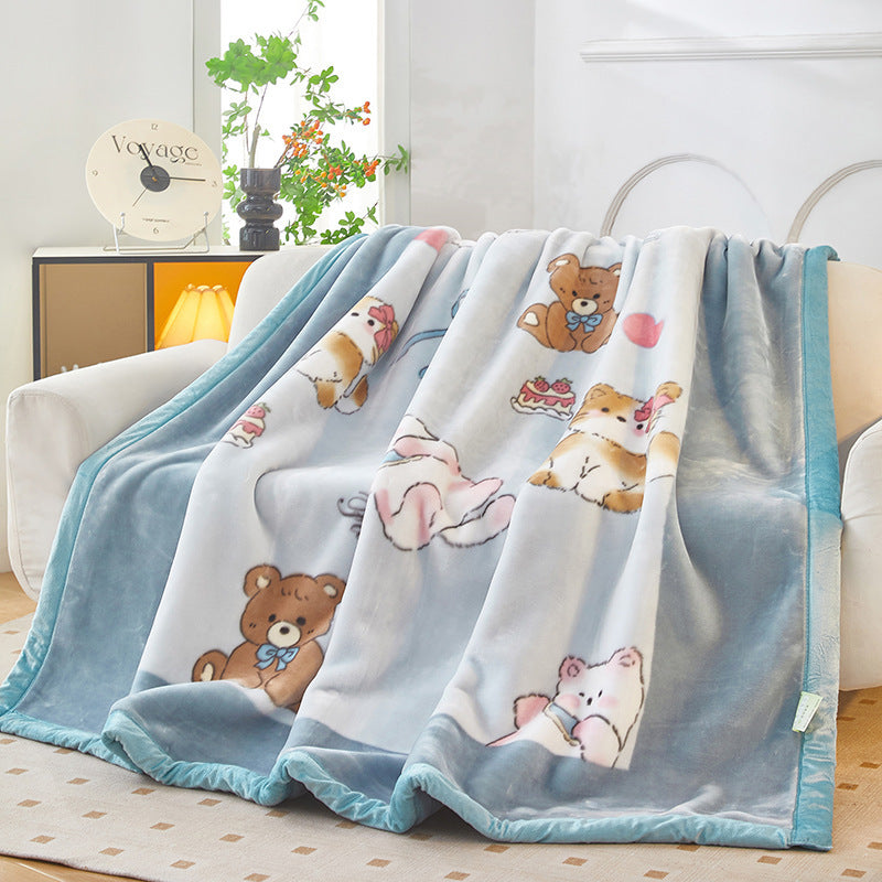 Thickened Raschel blanket
