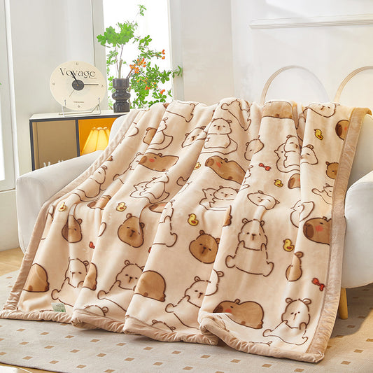Thickened Raschel blanket