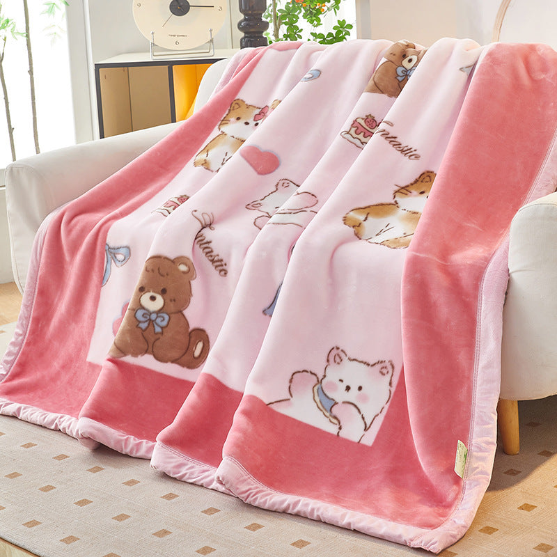 Thickened Raschel blanket