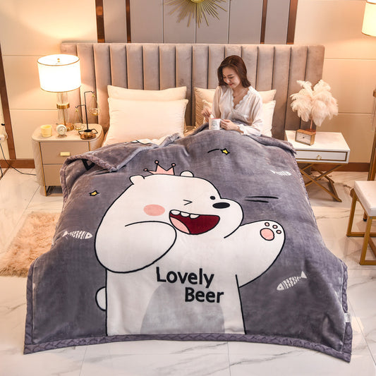 Thickened Raschel blanket