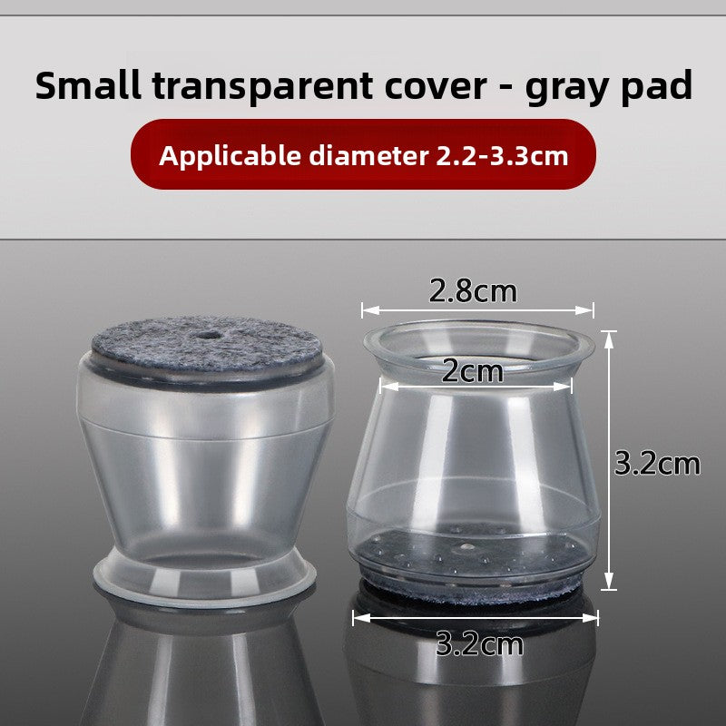 Thickened Silicone Furniture Leg Covers with Felt Padding