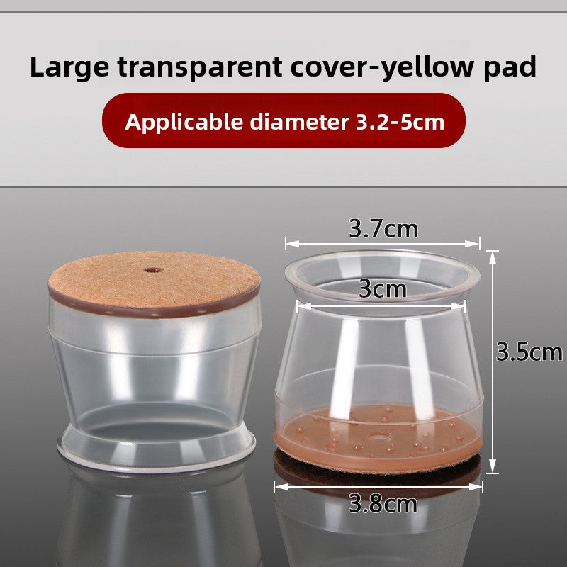 Thickened Silicone Furniture Leg Covers with Felt Padding