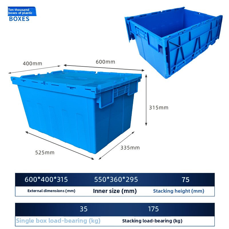 Thickened slanted insert logistics turnover box