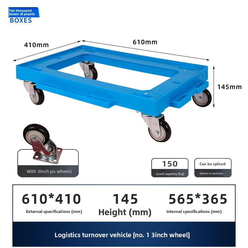 Thickened slanted insert logistics turnover box