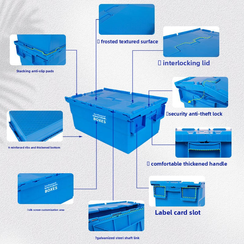 Thickened slanted insert logistics turnover box