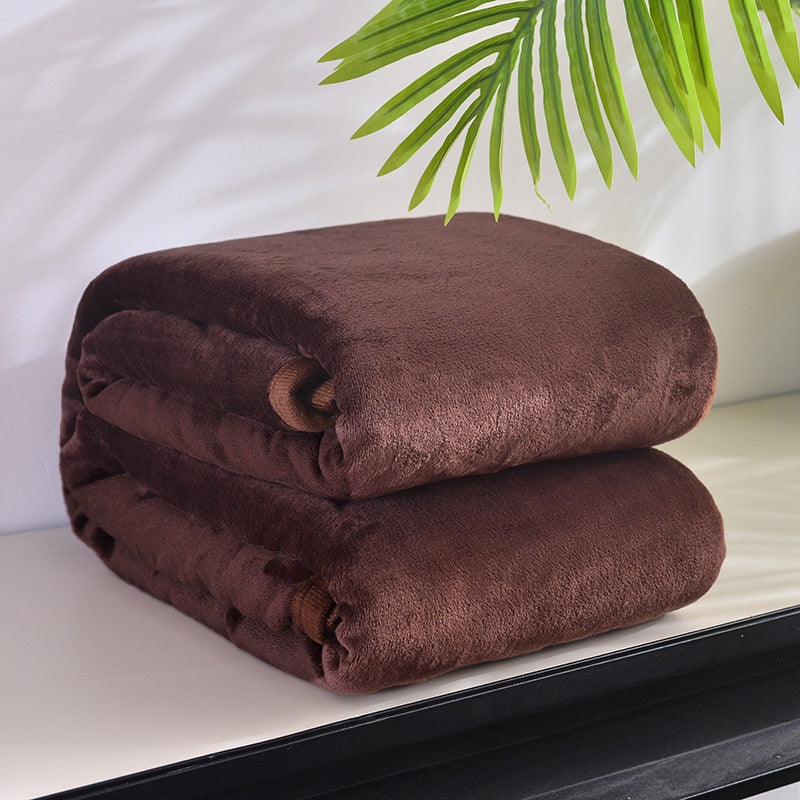 Thickened Soft Coral Fleece Blanket for Home and Gifts