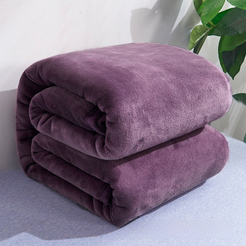 Thickened Soft Coral Fleece Blanket for Home and Gifts