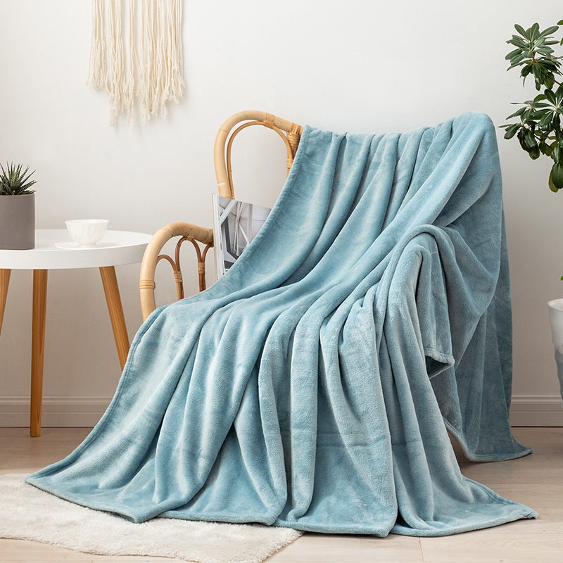 Thickened Soft Coral Fleece Blanket for Home and Gifts