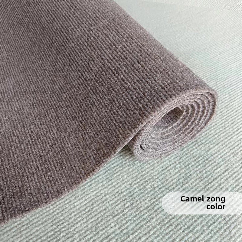 Thickened solid-color striped carpet