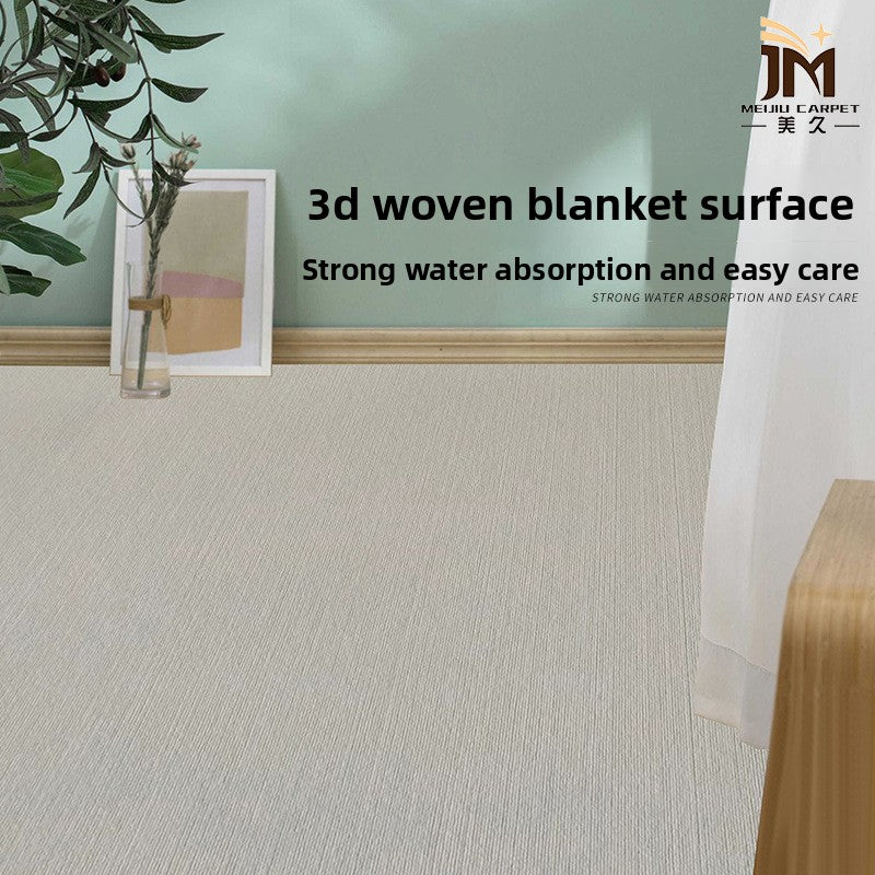Thickened solid-color striped carpet