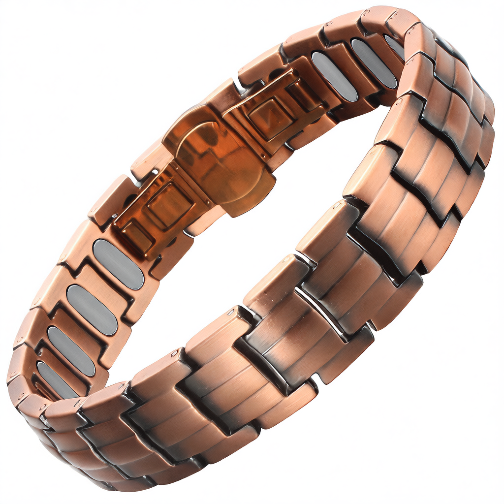 Thickened Square Red Copper Bracelet