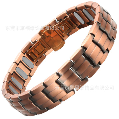 Thickened Square Red Copper Bracelet