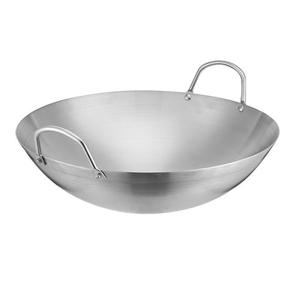 Thickened Stainless Steel Double Ear Wok