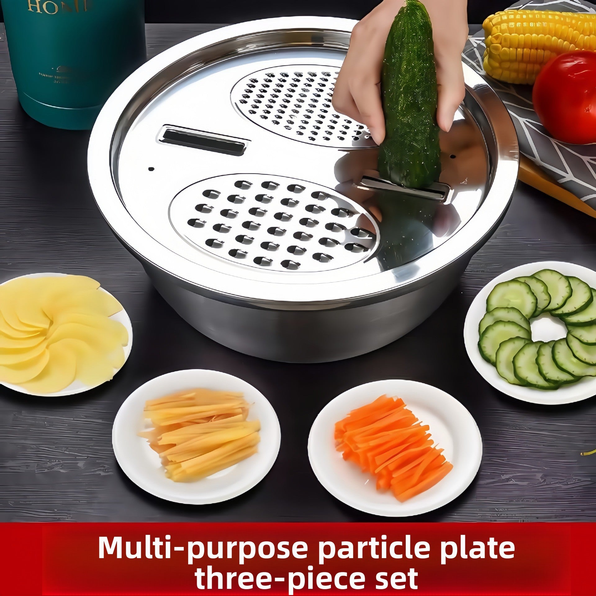 Thickened Stainless Steel Kitchen Shredder Set for Vegetables