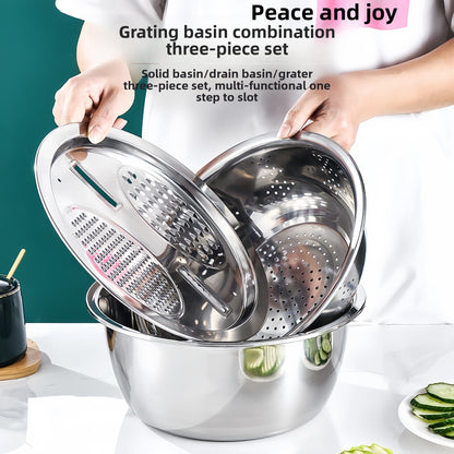Thickened Stainless Steel Kitchen Shredder Set for Vegetables