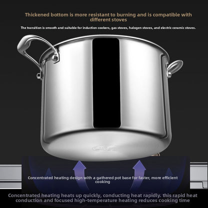 Thickened stainless steel soup pot and steamer