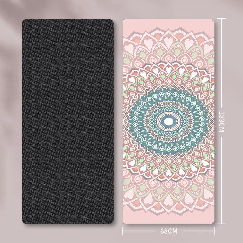 Thickened Suede Yoga Mat with Carrying Bag