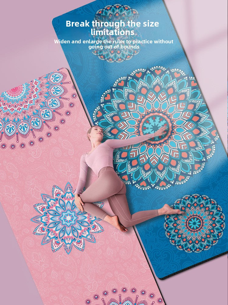 Thickened Suede Yoga Mat with Carrying Bag