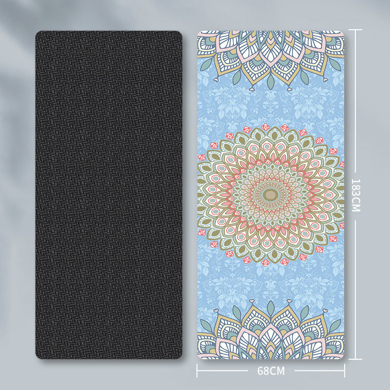 Thickened Suede Yoga Mat with Carrying Bag