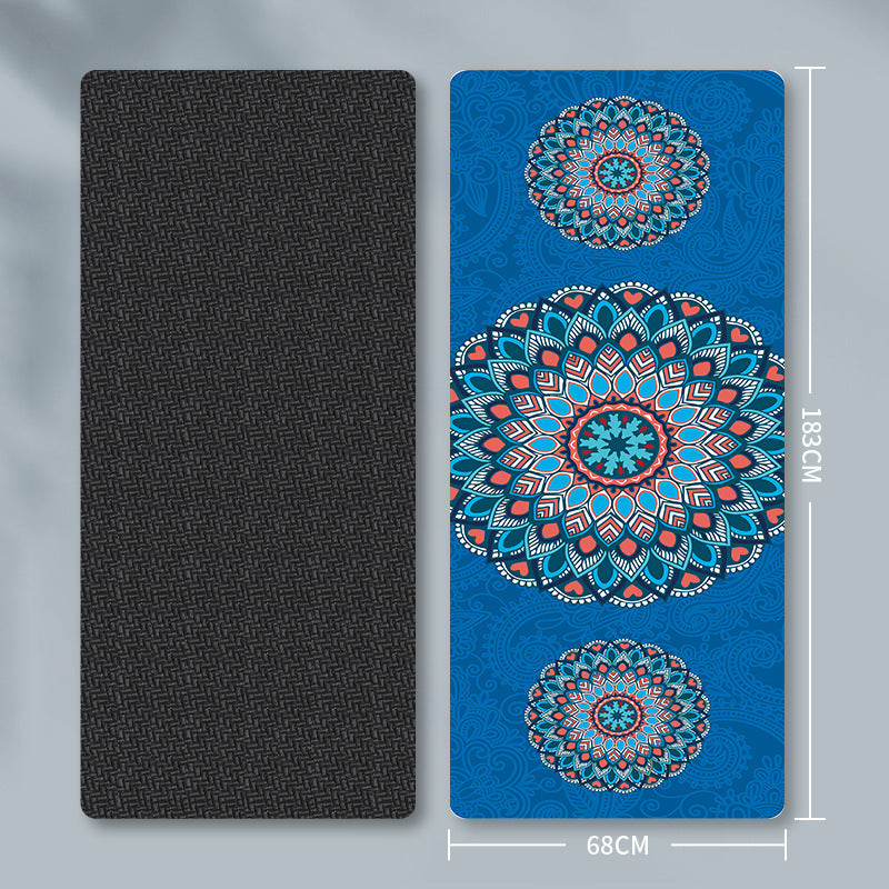 Thickened Suede Yoga Mat with Carrying Bag