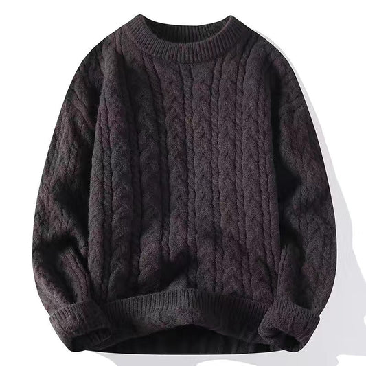 Thickened twisted woolen sweater
