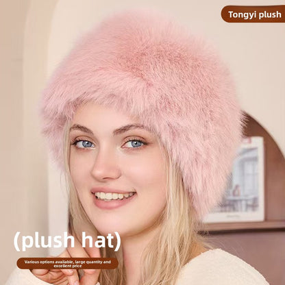 Thickened windproof warm versatile wool hat
