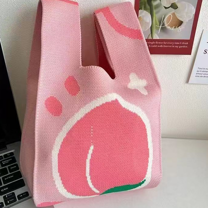 Thickened Woven Handbag with Shoulder Strap
