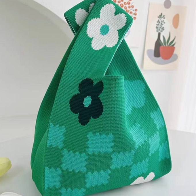 Thickened Woven Handbag with Shoulder Strap